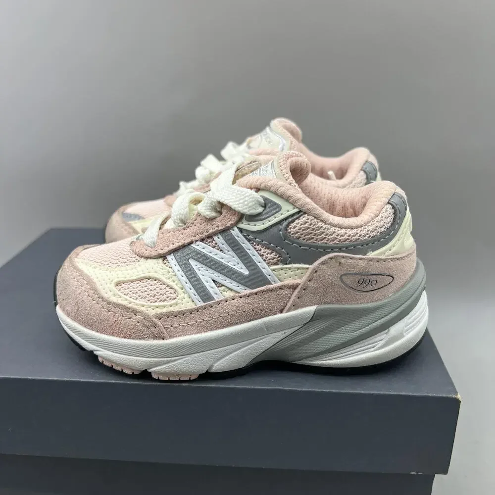 New Balance 990v6 Shoes Kids Size 5.5 W Pink Suede Running Comfort Baby Sneakers